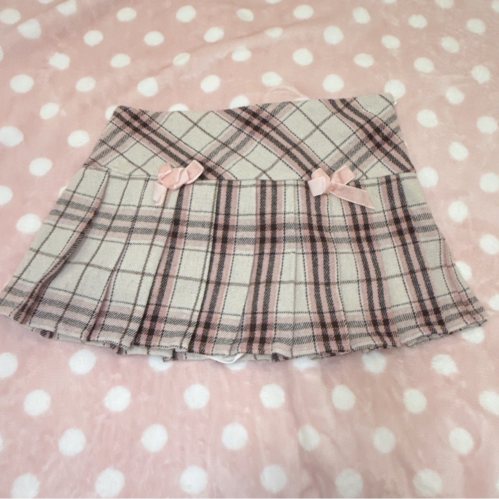Plaid Pink and Cream Skirt